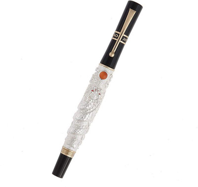 

JINHAO Advanced Fountain Pen Jinhao Flying Dragon with Precious Stone Silver Medium Nib Fountain Pen