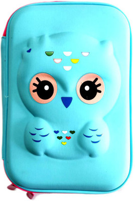

Shopkooky Multipurpose Best to use and gift Cute Owl Face Hardtop Pencil Case Big Pencil Box With Compartment For Kids-Big Best for Kids for Return Gift and Gifts Art Canvas Pencil Box Art Canvas Pencil Box(Set of 1, Light Blue)