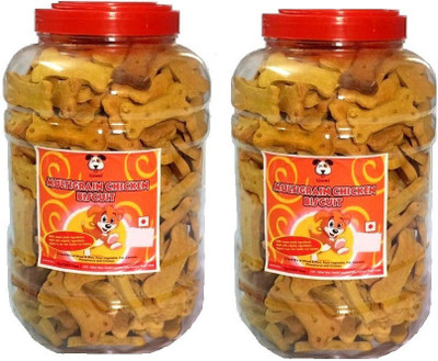

growl chicken biscuits Chicken 5 kg Dry Dog Food(Pack of 2)
