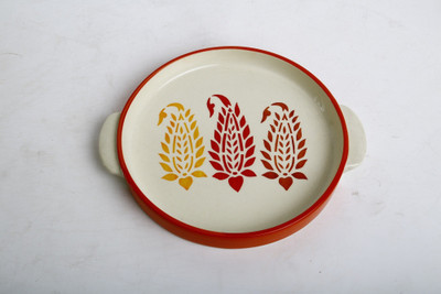 

Caffeine Handmade Authentic Leaf Print Sizzler Type Tray