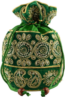 

Shree Fashion Rajasthani Designer cotton Pouches & Potlis Potli(Green)