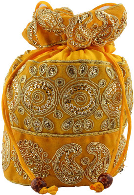

Shree Fashion Rajasthani Designer cotton Pouches & Potlis Potli(Yellow)