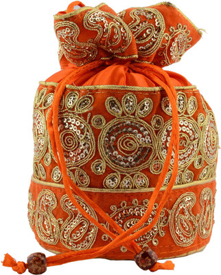 

Shree Fashion Rajasthani Designer cotton Pouches & Potlis Potli(Orange)