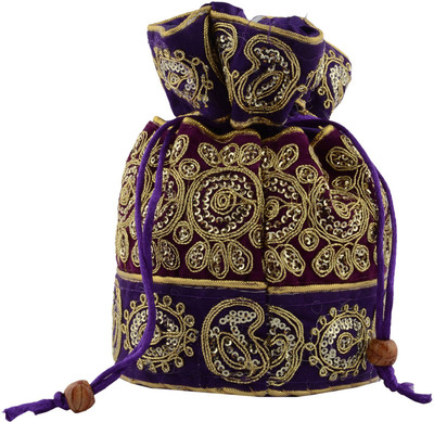 

Shree Fashion Rajasthani Designer cotton Pouches & Potlis Potli(Blue)