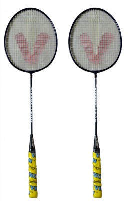 

vipson Full size Light Weight Badminton Racquet set of 2 For Kids 10 To 12 Years Multicolor Strung Badminton Racquet(G5 - 3 Inches, 350 g)