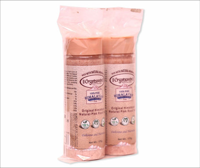 

Crystamin Original Natural Himalayan Pink Rock Salt Dual Pack (175GM X 2) Himalayan Pink Salt(25 g, Pack of 2)