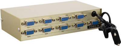 

ANDTRONICS Premium 8 Ports VGA Video Splitter - Single CPU to Multiple Monitors - Golden Media Streaming Device(Golden)