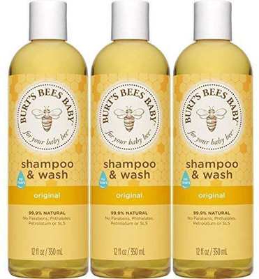 

Burt's Bees Baby Shampoo & Wash, Original Tear Free Baby Soap - 12 Ounce Bottle(350 ml)