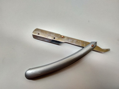 

NERR Plastic Handle Straight Edge Folding Shaving Razor Blade Holder(silver)