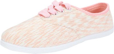 

People Casuals For Women(White, Pink