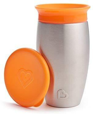 

Munchkin Miracle Stainless Steel 360 Sippy Cup, Orange,(Orange)