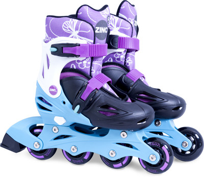 

Zinc Adjustable In-line Skates - Size 13-3 UK(White), Multicolor