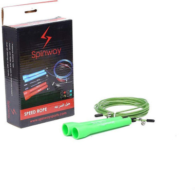 

Spinway Adjustable LightWeight Rope Length Speed Rope With a Faster cable & Thin Handles Speed Skipping Rope(Green, Length: 9 cm)
