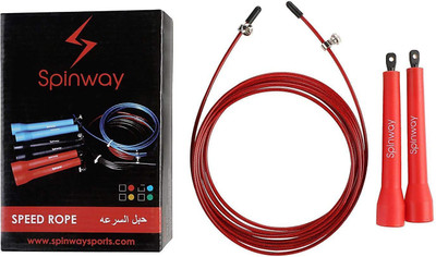 

Spinway Adjustable LightWeight Rope Length Speed Rope With a Faster cable & Thin Handles Speed Skipping Rope(Red, Length: 8 cm)