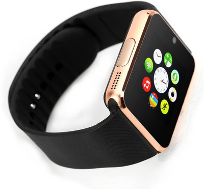 

SEGGO GT08 Brown Unisex Bluetooth Sweatproof Smartwatch with Camera TF/SIM Card Slot for Android and Other Smartphones Smartwatch(Black Strap Medium)