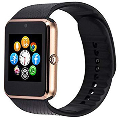 

SEGGO GT08 Brown Smart Bluetooth Wristwatch with Camera, Calling & Other Mobile Function, Social media Brown Smartwatch(Black Strap Medium)