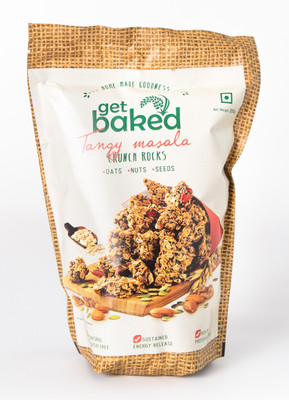 

Get Baked Tangy Masala Crunch Rocks Oat Granola Healthy Snack, 200gms(200 g)