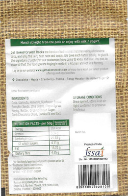 

Get Baked Chocolate Crunch Rocks Oat Granola Healthy Snack, 50gms(50 g)