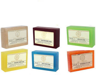 Khadi Natural Khadi Soap Combo Set of 6(125 g, Pack of 6)