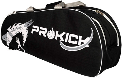 

Prokick League Badminton Kitbag with Additional Shoe Compartment - Black Kitbag(Black, Kit Bag)