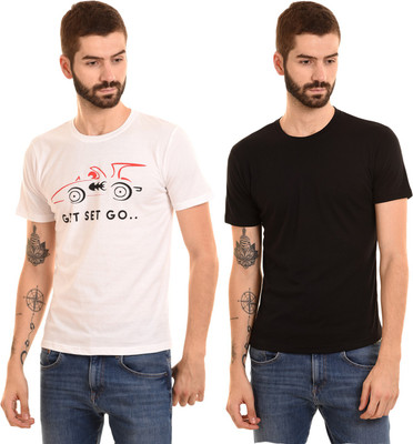 Campus Bunny Graphic Print Men Round Neck Multicolor T-Shirt(Pack of 2) Flipkart