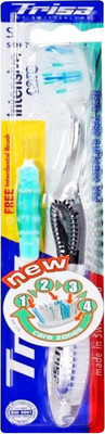 

Trisa Intensive Care Toothbrush with Interdental Flexible Brush - 2 mm (Soft) Soft Toothbrush