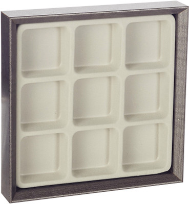 

Howards Jewellery Ring Cufflink Storage Stackable Tray Organiser - 9 Compartments Jewellery storage Vanity Box(Brown)