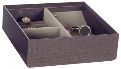 

Howards Organiser Stackable Tray Makeup and Jewellery Vanity Box(Chocolate, Grey)