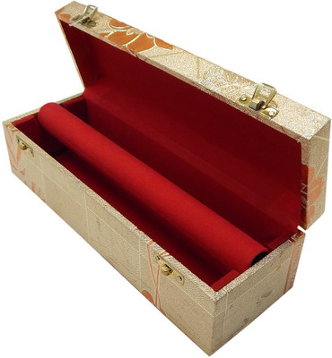 

RK Brands Faux Suede Rectangular Bangle Box Organising Bangles & other Jewellery Vanity Box(Golden)