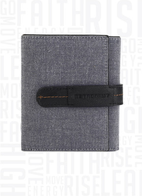 

Metronaut Men Black, Grey Genuine Leather Wallet(8 Card Slots), Grey & black