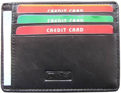 

ABYS Men Casual Black Genuine Leather Wallet(6 Card Slots)