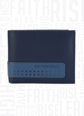 

Metronaut Men Blue Genuine Leather Wallet(4 Card Slots), Navy