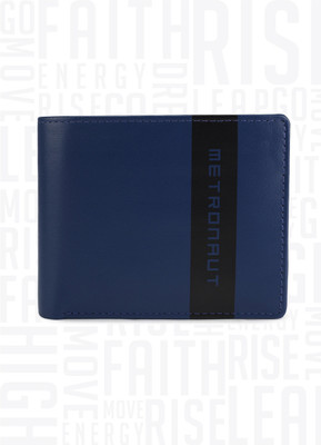 

Metronaut Men Blue Genuine Leather Wallet(4 Card Slots), Navy