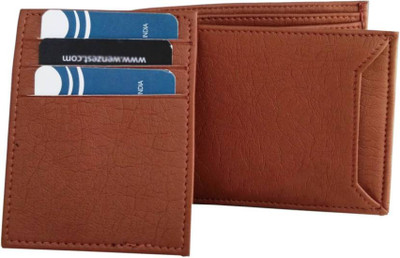 

Quetzal Men Formal Tan Artificial Leather Wallet(7 Card Slots), Black