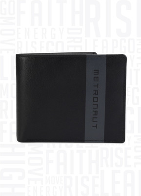 

Metronaut Men Black Genuine Leather Wallet(4 Card Slots)