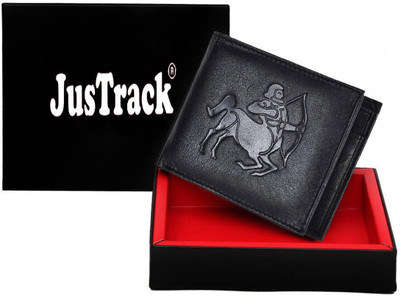 

Justrack Men Black Genuine Leather Wallet(1 Card Slot)