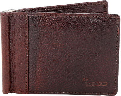 

Zido Men Brown Genuine Leather Money Clip(6 Card Slots)