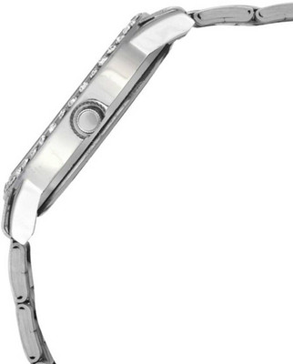 

Tarido TD2216SM12 New Generation BLACK DIAL Silver Stainless Steel Binding Chain Stone craft designer watch for beautiful women & girls Watch - For Women