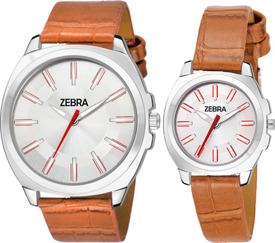 

Zebra Combo Pack 2 Stylish Designer Beautiful Brown Starp Analog Couple Bracelet Watch For Men & Women ZB-105-06 Watch - For Boys & Girls