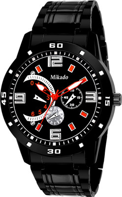 

Mikado Stylish Black High quality Metal chain Analog watch for Boy's and Men's Watch - For Men