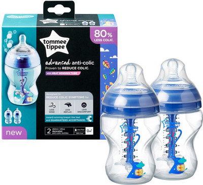 

Tommee Tippee Anticolic Heat sensing bottles set - 260 ml(b;ue)