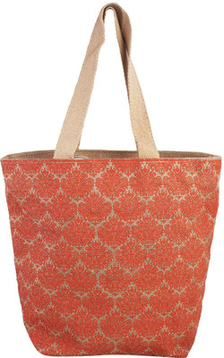 

MITRAVRIKSHA orange-floral Multipurpose Bag(Orange, 12 inch)