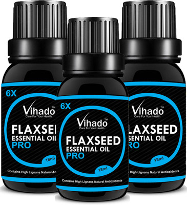 

VIHADO 6x PRO Flaxseed Oil, 100% Pure, Natural & Undiluted (18 gm) (Pack of 3)(18 ml)