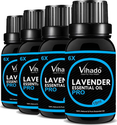 

VIHADO 6x PRO Lavender Healthy Essential oil (18 gm) (pack of 4)(18 ml)