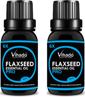 

VIHADO 6x PRO 100% pure flaxseed oil with Omaga-3 (18 gm) (Pack of 2)(18 ml)