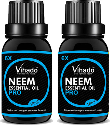 

VIHADO 6x PRO Neem Oil for Hair & Skin (18 gm) (Pack of 2)(18 ml)