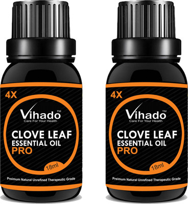 

VIHADO 4x PRO Clove Essential Oil,18gm - 100% Pure & Organic, Natural, Undiluted for Aromatherapy, Hair Care, Skin Care & Natural Remedies (18 gm) (Pack of 2)(18 ml)