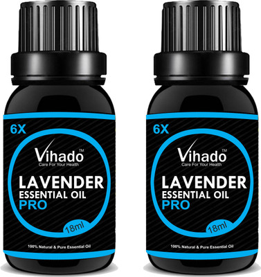 

VIHADO 6x PRO Lavender 100% Pure Essential Oil (18 gm) (Pack of 2)(18 ml)