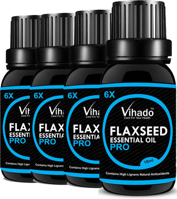 

VIHADO 6x PRO 100% Pure Flax Seed Oil (18 gm) (Pack of 4)(18 ml)