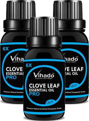 

VIHADO 6x PRO Clove Essential Oil 6x PRO (18 gm) (Pack of 3)(18 ml)